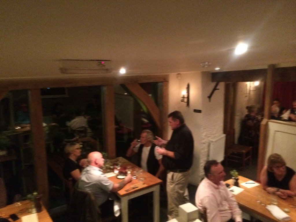 suewineUK's tweet photo. @dhillswine cellar master hard at work @theponyandtrap https://t.co/ZjJXFlpRVz