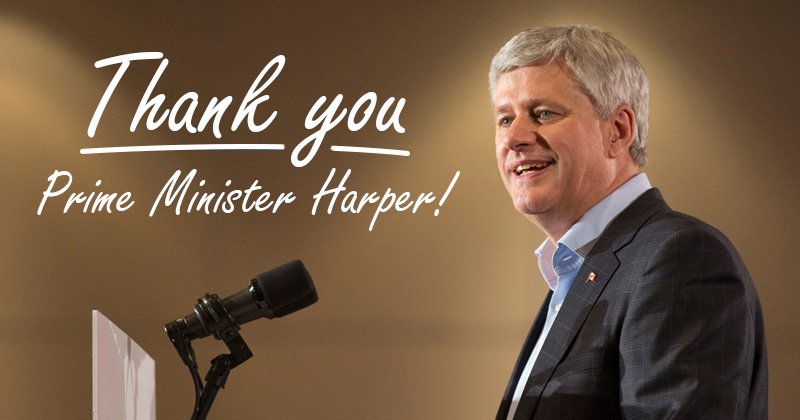 CPC_HQ's tweet photo. RT if you're thankful for over 11 years of strong Conservative leadership with @pmharper: https://t.co/M9z51fVANF https://t.co/1gPuWaYI2q