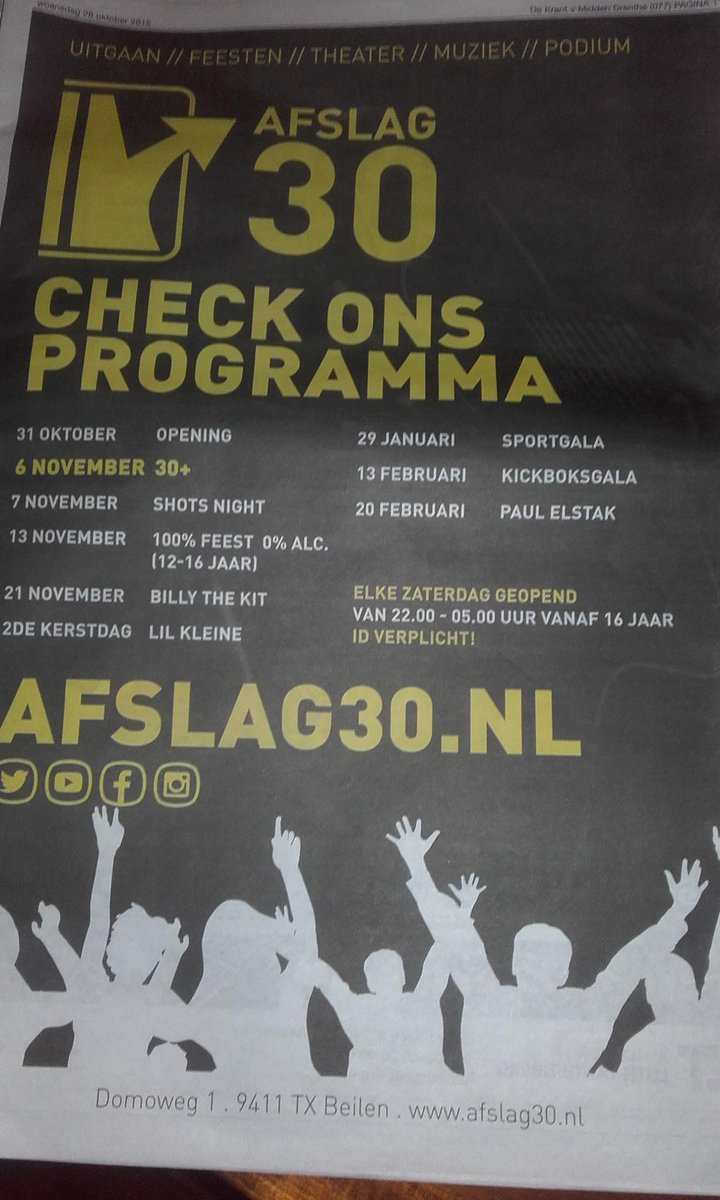 Check het programma van <a href="/afslag30/">Afslag30</a>. Tot binnenkort?