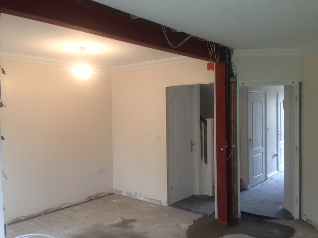 Current Project.
Internal alteration works removing existing load bearing separating wall and relocating kitchen.