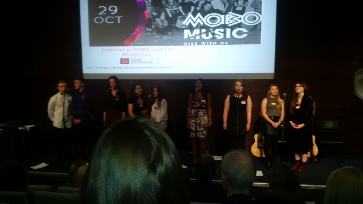 Angela_Brouner's tweet photo. Listening to some amazing voices and musicians. INSPIRATIONAL #SafeGorton #RiseWithUs @Mazars_UK https://t.co/kSeDHF6TGO