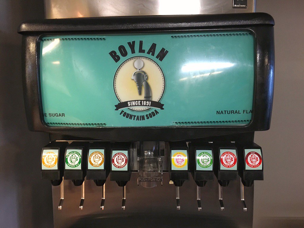 212PizzaCo's tweet photo. The Boylan Cane Sugar Fountain Soda Machine will give you a large selection of drinks to go with your artisan pizza. https://t.co/SUFgPxrLOo