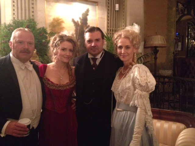 Great fun @CBCMurdochMysteries #MurdochMysteries <a href="/brendancoyle99/">Brendan Coyle</a> @Helene_Joy and non tweeting Thomas Craig #costumes