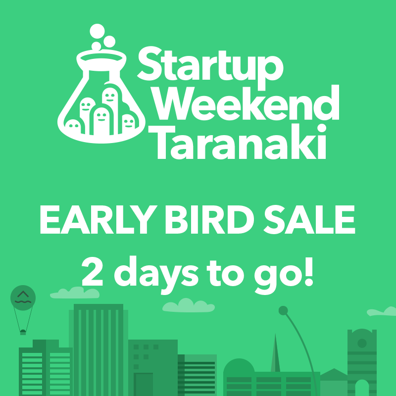 SWTaranaki's tweet photo. 2 days left to get an early-bird ticket #StartupWeekend #Taranaki! #NewPlymouth Nov 20-22 
https://t.co/oRg1BpZqzM https://t.co/YMpYs1phAf
