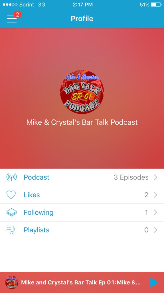 Go to Podomatic "Mike &amp; Crystal's Bar Talk". We have 3 hilarious episodes up. Enjoy!