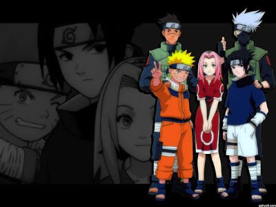 Naruto, Sasuke, Sakura, Kakashi