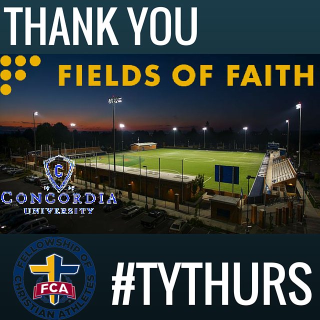 Pdxfca's tweet photo. Thank you to Concordia University's FCA Huddle for hosting the PDX FCA Fields of Faith 2015! #TYTHURS #FOF15 #FCA https://t.co/OeoEekhd8Y