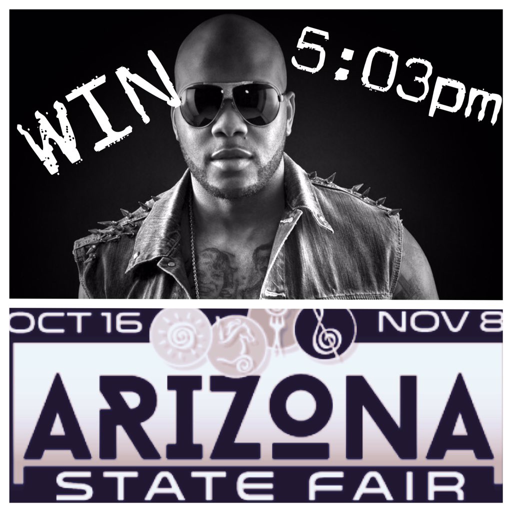 KISSFMPhoenix's tweet photo. Hit up @AZStatefair yet?! @KADENRADIO slides you @official_flo tixx NEXT 5:03p #Phoenix! #Arizona #PHX https://t.co/3rZsTrrHD6