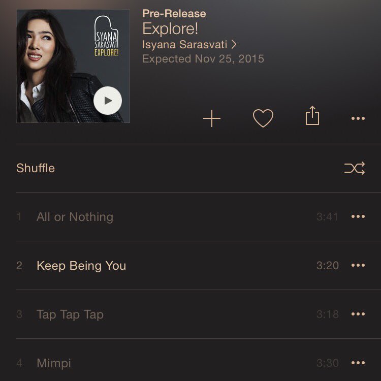 isyanasarasvati's tweet photo. Morning☀️ Yeaay finally! Album perdanaku #EXPLORE! sudah bisa di pre-prder di Itunes! Wohoo yuk pre-order sekarang!😁 https://t.co/ggFqoLTdJB