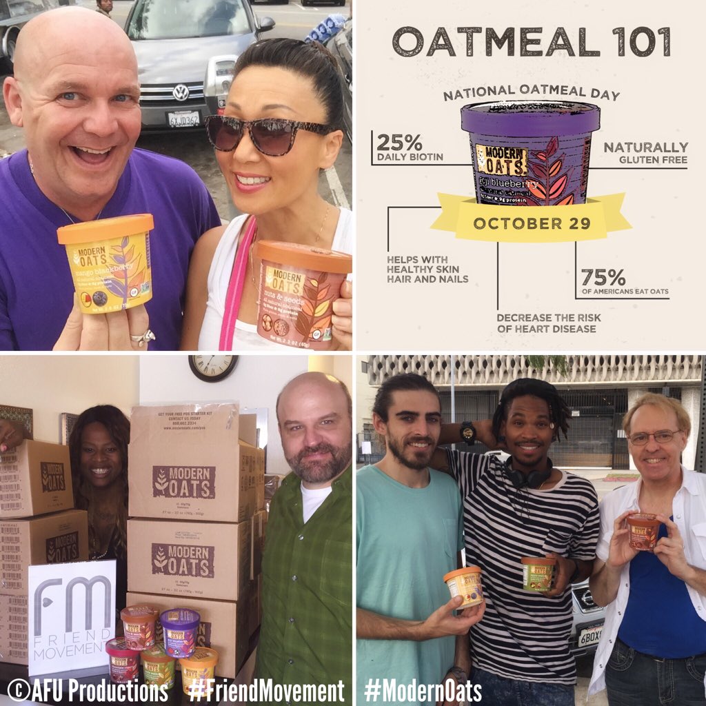 JeanieYou's tweet photo. National Oatmeal Day! Enjoy some @ModernOats for a healthy, delicious, portable meal💕 #ModernOats #FriendlyMeals https://t.co/xT5xAaaI1A