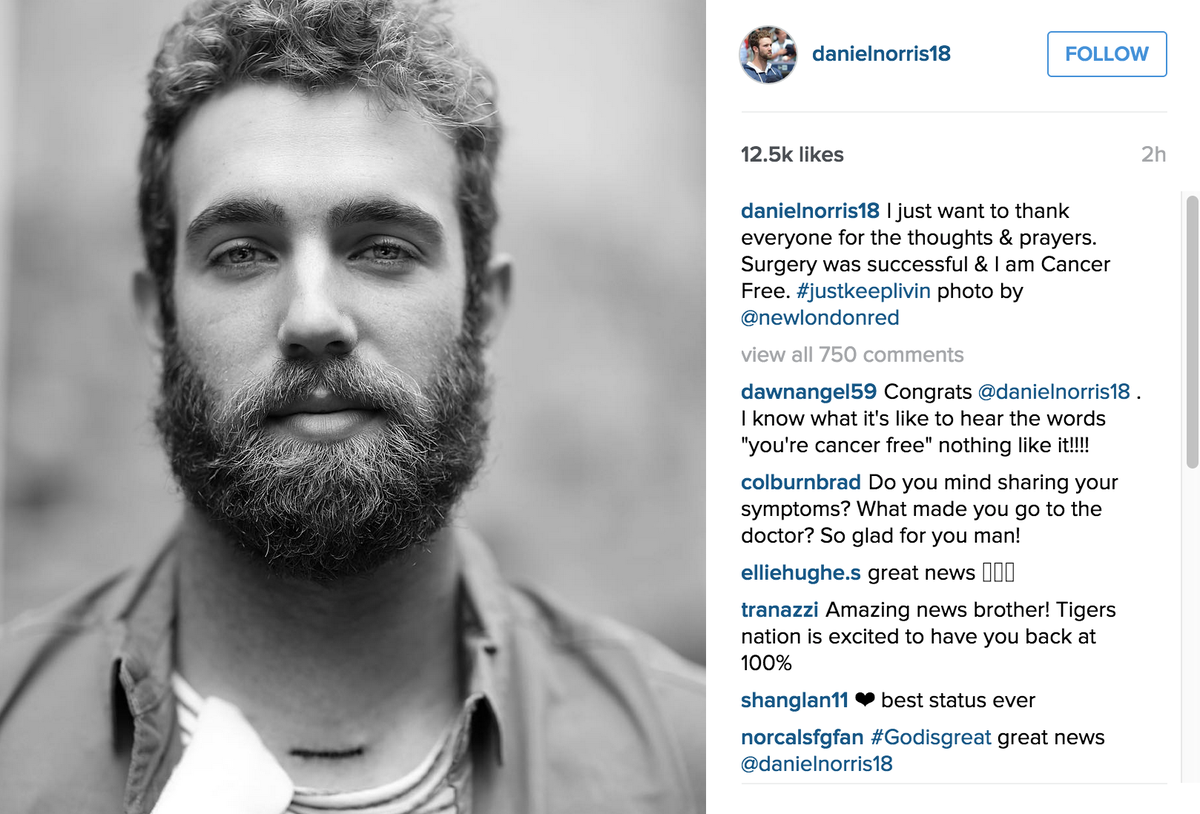 Tigers pitcher Daniel Norris fighting cancer | Sons of Sam Horn