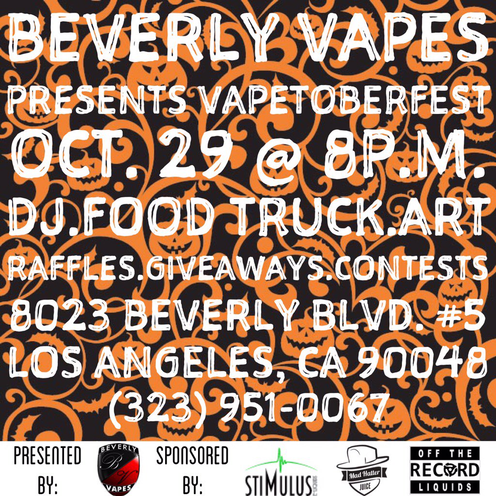 We out here! Tonight! @BeverlyVapes