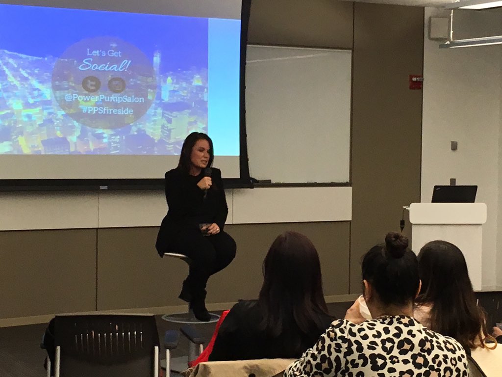 kristenefield's tweet photo. @JulieSmolyansky speaking at @PowerPumpSalon #PPSfireside #useyourplatform https://t.co/cuJVEakSp4