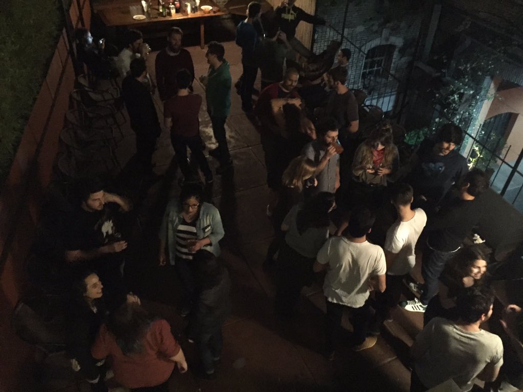 Indicius's tweet photo. Rocking it! With @TheKineticUI @aerolab and @Indicius #uxparty #uiparty https://t.co/tlew4txeUV