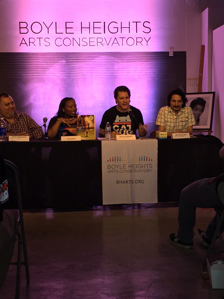 theBHACla's tweet photo. Happening now: #careersincomics up next @THEKINGDMC @DMCMakesComics https://t.co/7NiWot0zLq