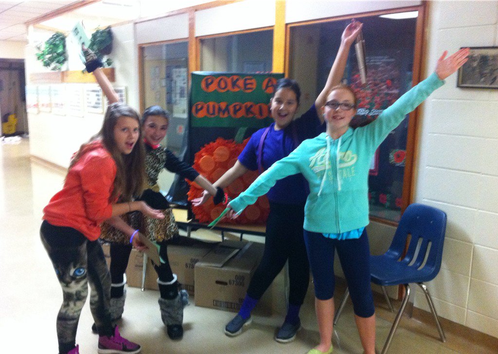 Poke a pumpkin game at tonight's Halloween Dance! #schoolfun