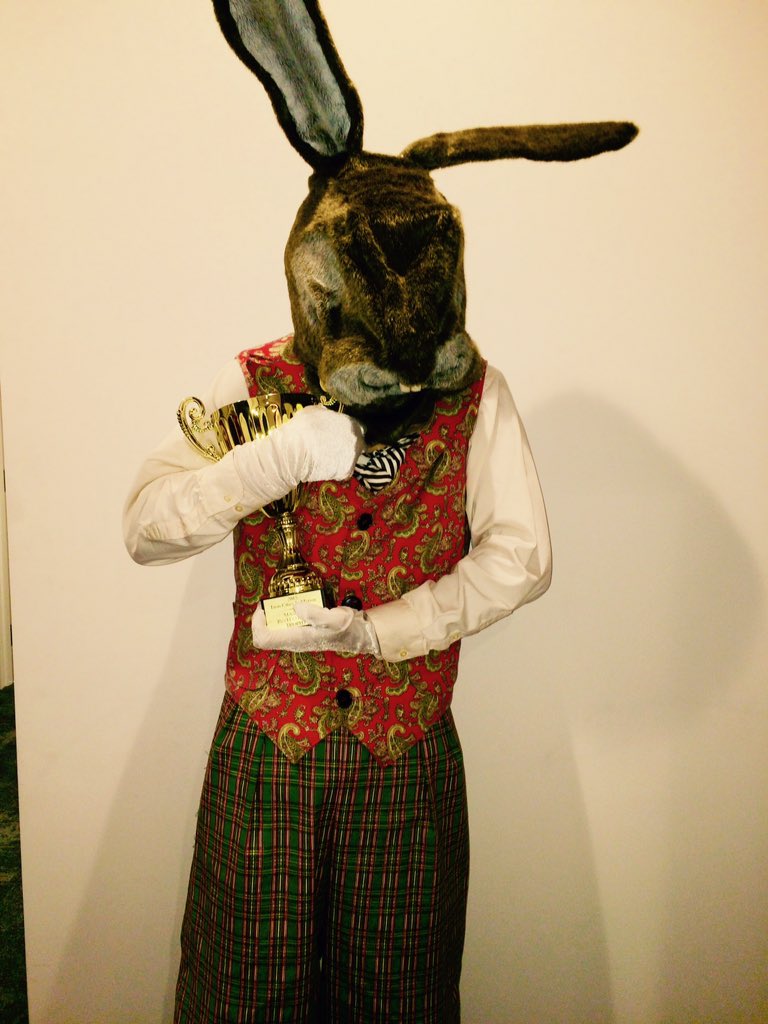 MisterParks1973's tweet photo. Br'er Rabbit borrowed the 2015 Mascot Invitational trophy from #PKLoon for a quick pic. #mbtOctoroon #mbtselfie https://t.co/WaqSHGo16c