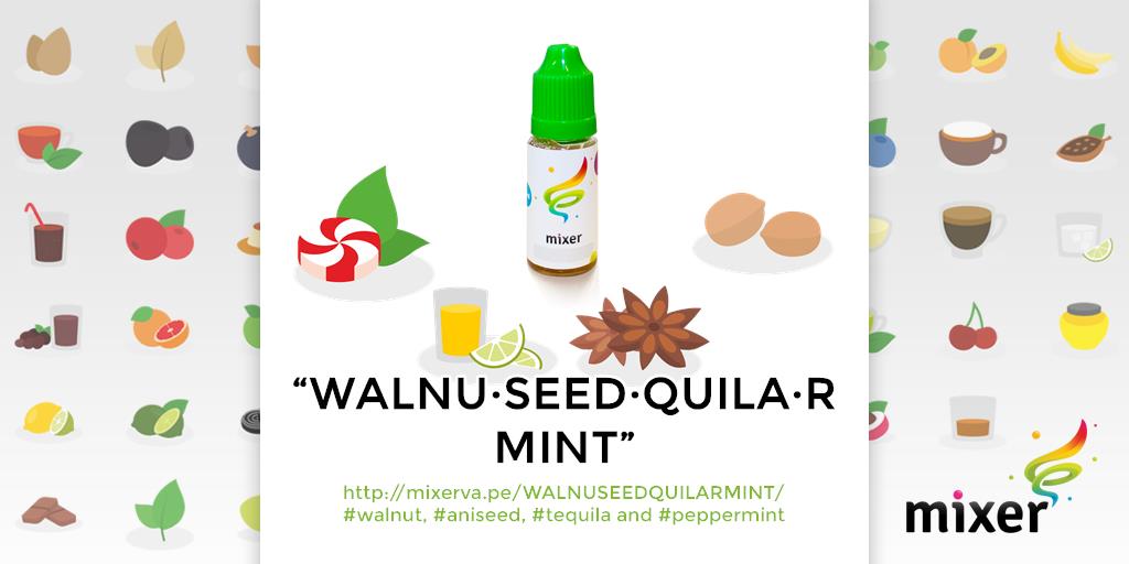 MixerVape's tweet photo. walnu·seed·quila·rmint https://t.co/axTHYXv4Za #walnut #aniseed #tequila #peppermint #ecigarette https://t.co/FYmhIO1ycK