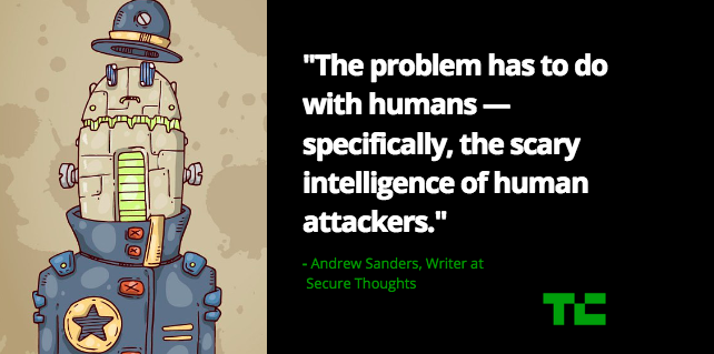 TechCrunch's tweet photo. Will AI be smart enough to protect us from online threats? https://t.co/tHyoPvfStU https://t.co/NcTyzGwPEA