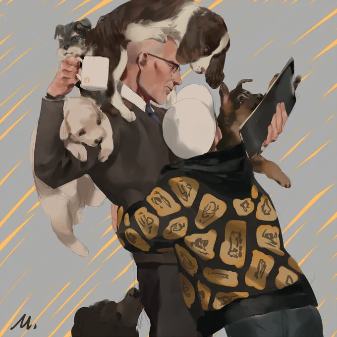 Eggsy, get off me unless you want to be on the puppy list. 
