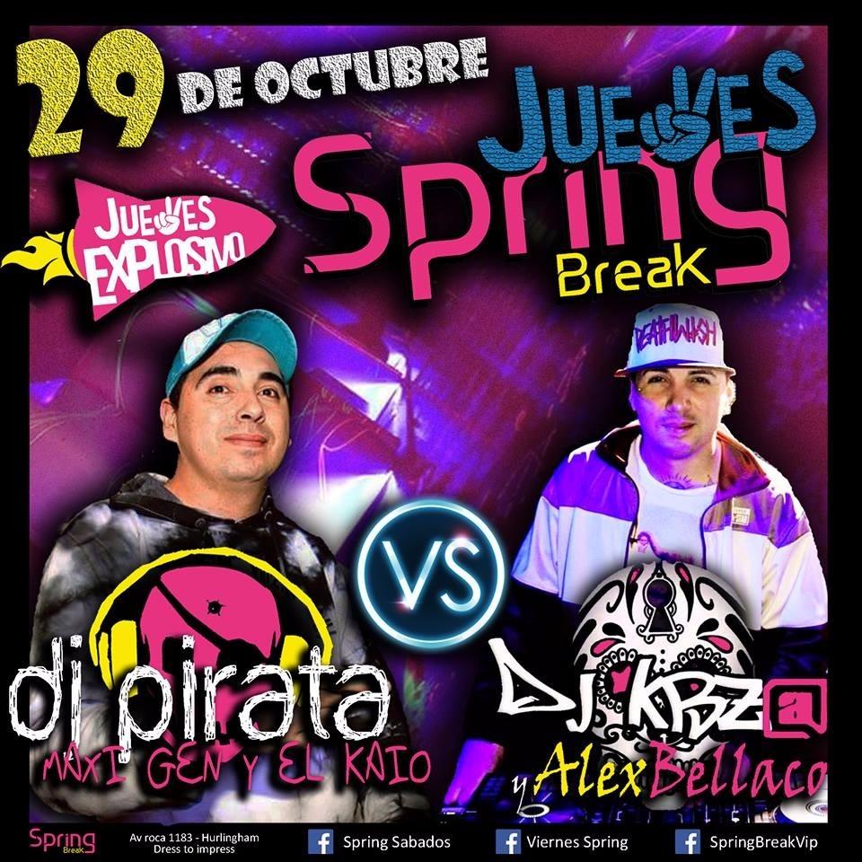 SpringBreak_Hur's tweet photo. #JuernesDeSpring hoy junto a @dj_pirata_ok @el_kaio_ @maxigentilee y @kbzaDJ https://t.co/N49HeaSlRf