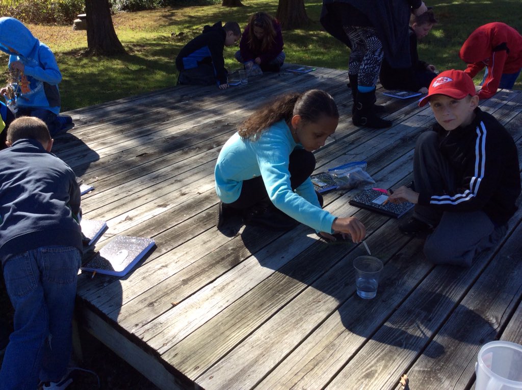 Rachelhowe52's tweet photo. @WV_ESSD40 3rd graders observing water on Earth materials outside. #essdexcels @AmyGronseth https://t.co/Mnvqv3OpxH