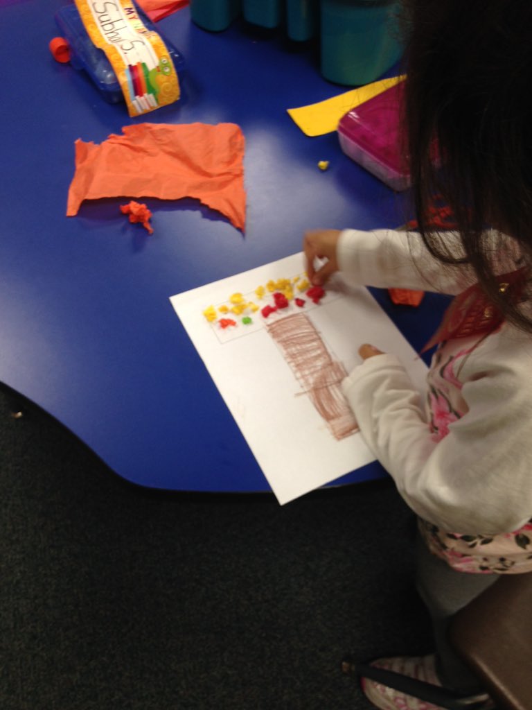 ms_janicki's tweet photo. Tissue paper fall trees for the letter T! #bpebroncos https://t.co/ExOpByYwvO