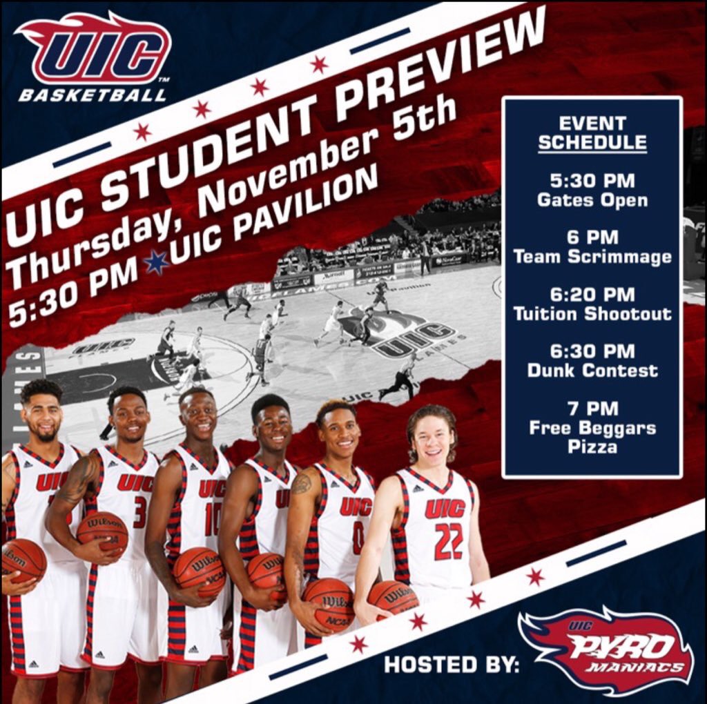 UIC_Pyros's tweet photo. Little preview of the bigger thing #WeStartTheFire 🔥🏀 https://t.co/jTEFnOwWOz