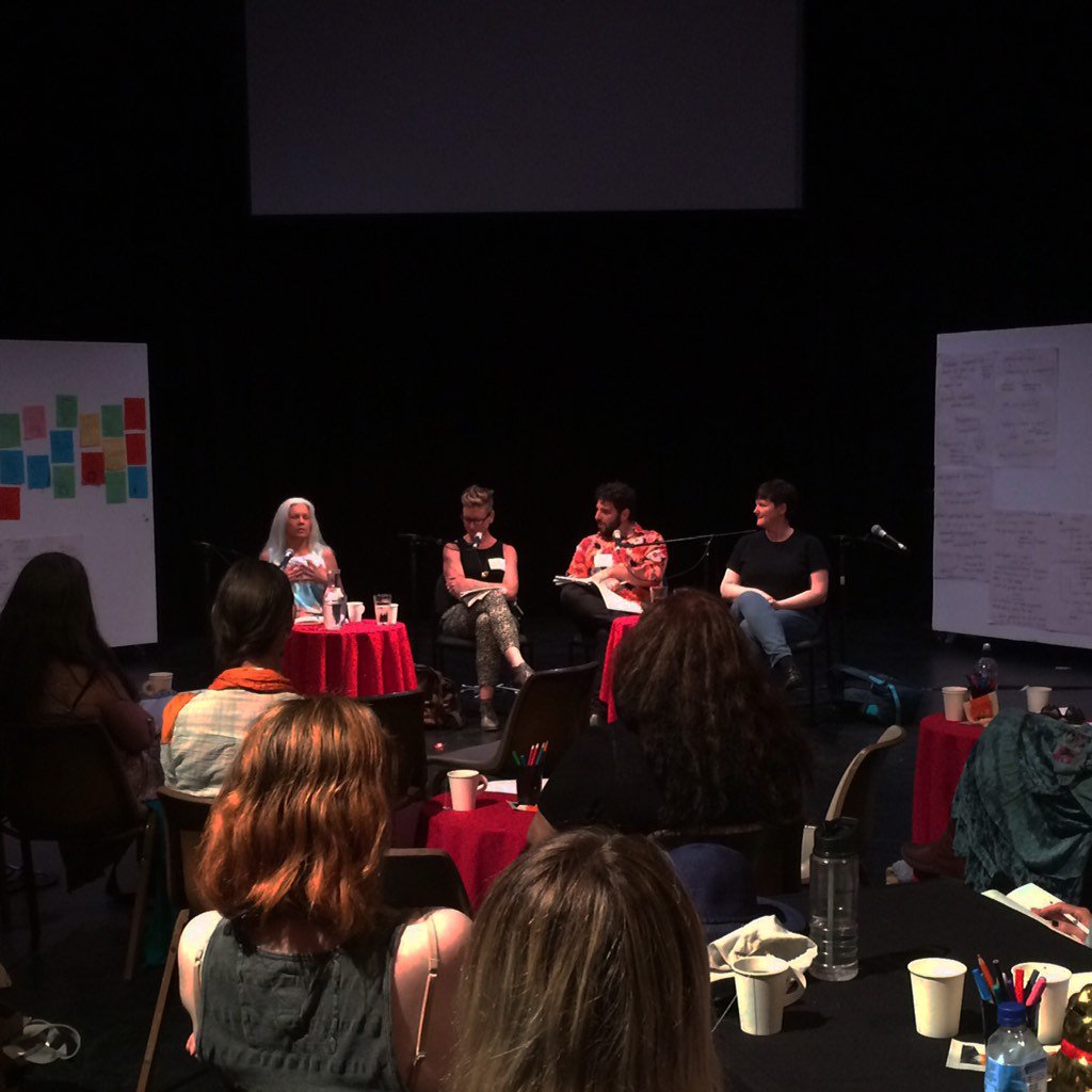 Footscrayarts's tweet photo. #FCACMakingTime panel now happening with Lenine Bourke, Karen Jackson, Richie Hallal and Liss Gabb. https://t.co/ks3ggMU3o3