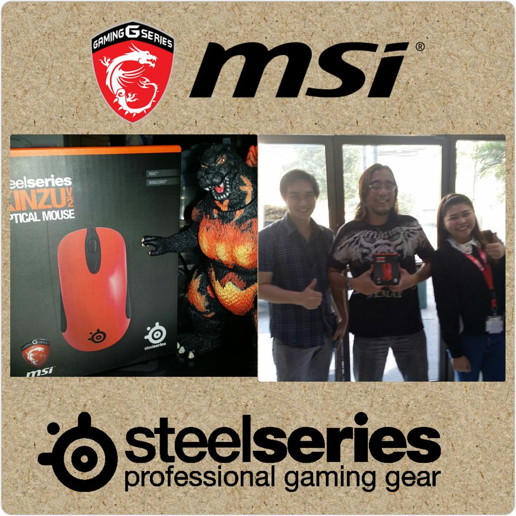 Jblaze143's tweet photo. Thank you again #MSIPhilippines for that great looking Steelseries vinzu v2 pro gaming mouse. Using it now :) https://t.co/VghHRexDpa