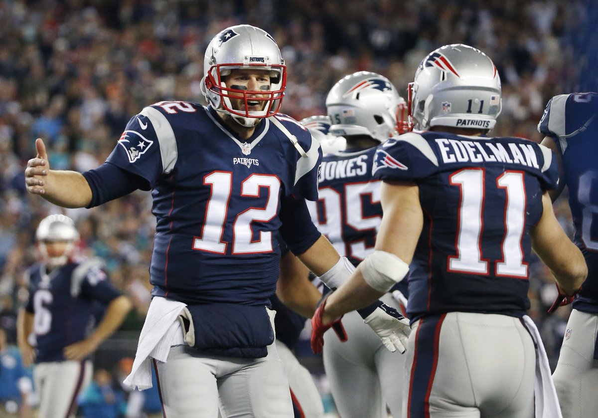 espn's tweet photo. Patriots beat Dolphins 36-7 to remain undefeated. Tom Brady extends his Thursday night all-time record to 9-0. https://t.co/13qufRkbnx