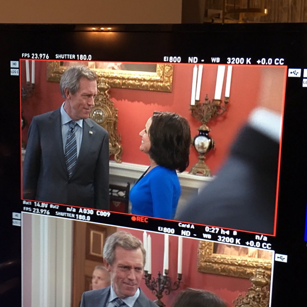 DavidHMandel's tweet photo. #veepseason5 White House Red Room with @hughlaurie @OfficialJLD https://t.co/ttwCEtaoGL