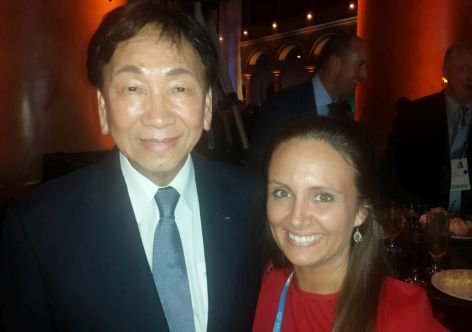 nikkibenn's tweet photo. Highlight of my time at the @ANOC_Olympic General Assembly so far. Such an honor meeting you, #CKWu! #ATRDC https://t.co/bTsKpnkn29