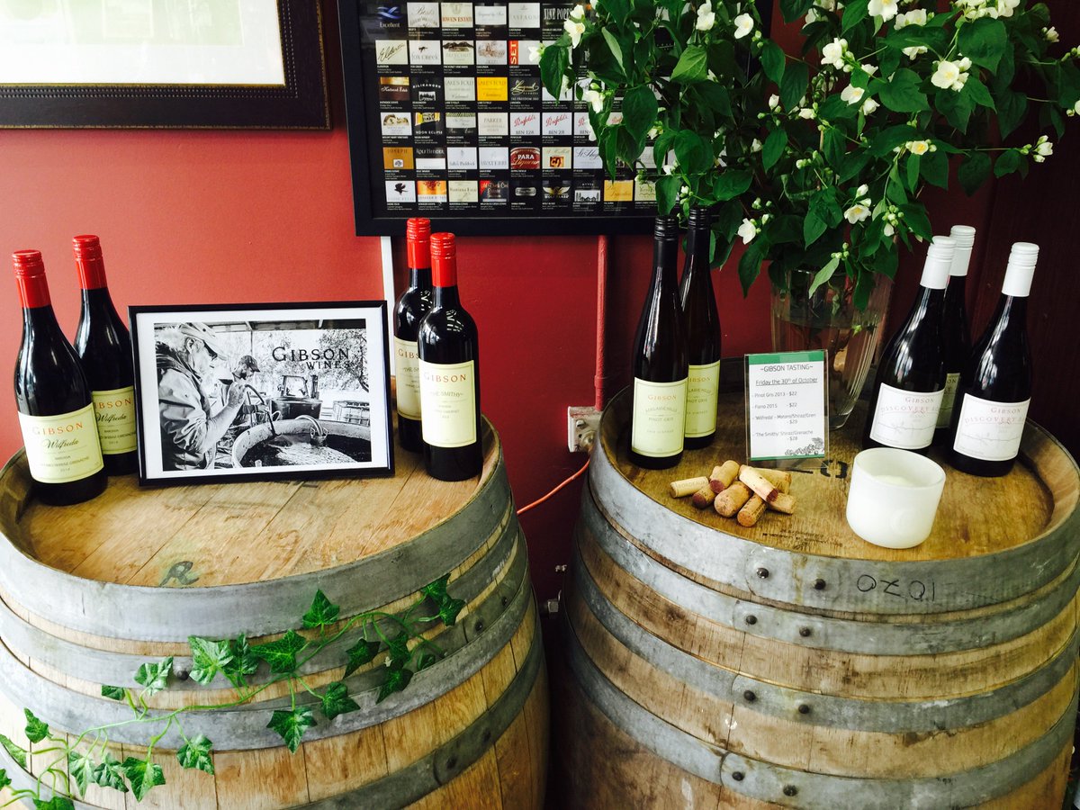 SunshineCkShop's tweet photo. Tonight we will have four of the @GibsonWines open for a taste. 5pm onwards. Come say hi! #wineoclock https://t.co/MQK4kSkTRt