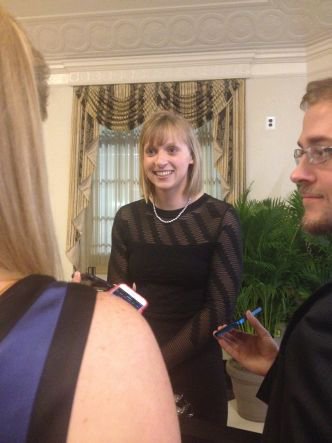 nikkibenn's tweet photo. Spoke with @katieledecky and @RyanLochte before the #ANOCAwards2015 tonight. Thank you both for your time! #ATRDC https://t.co/Yp6EUaMzEH