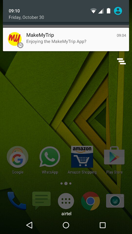 shankermohan's tweet photo. There's such a thing as too many pushes! And then there's @makemytrip that is ... https://t.co/KPxeEts8s3 https://t.co/YKNyqMzNHO