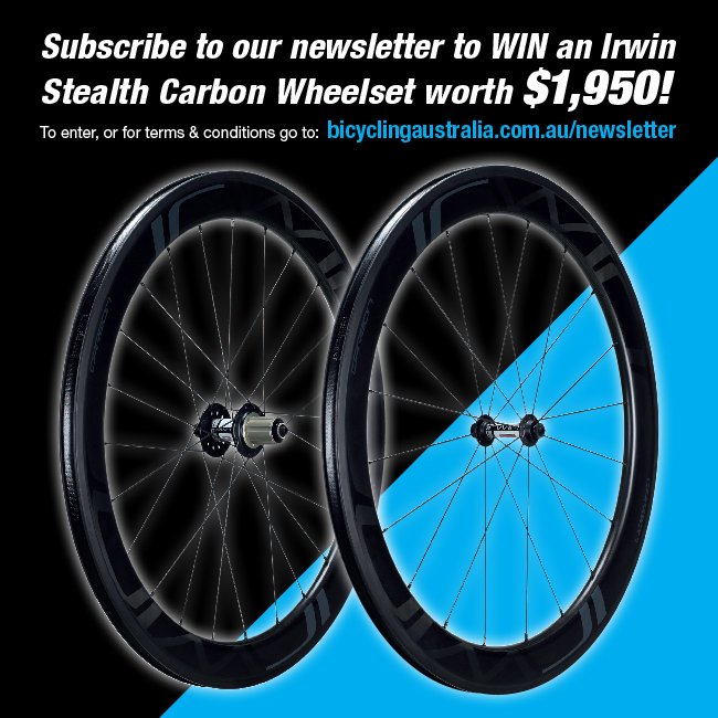 BicyclingAust's tweet photo. Sign up to our newsletter and you could win these Irwin Stealth Carbon Clinchers https://t.co/GiLygJDlb1 https://t.co/PYffRDxJ2j