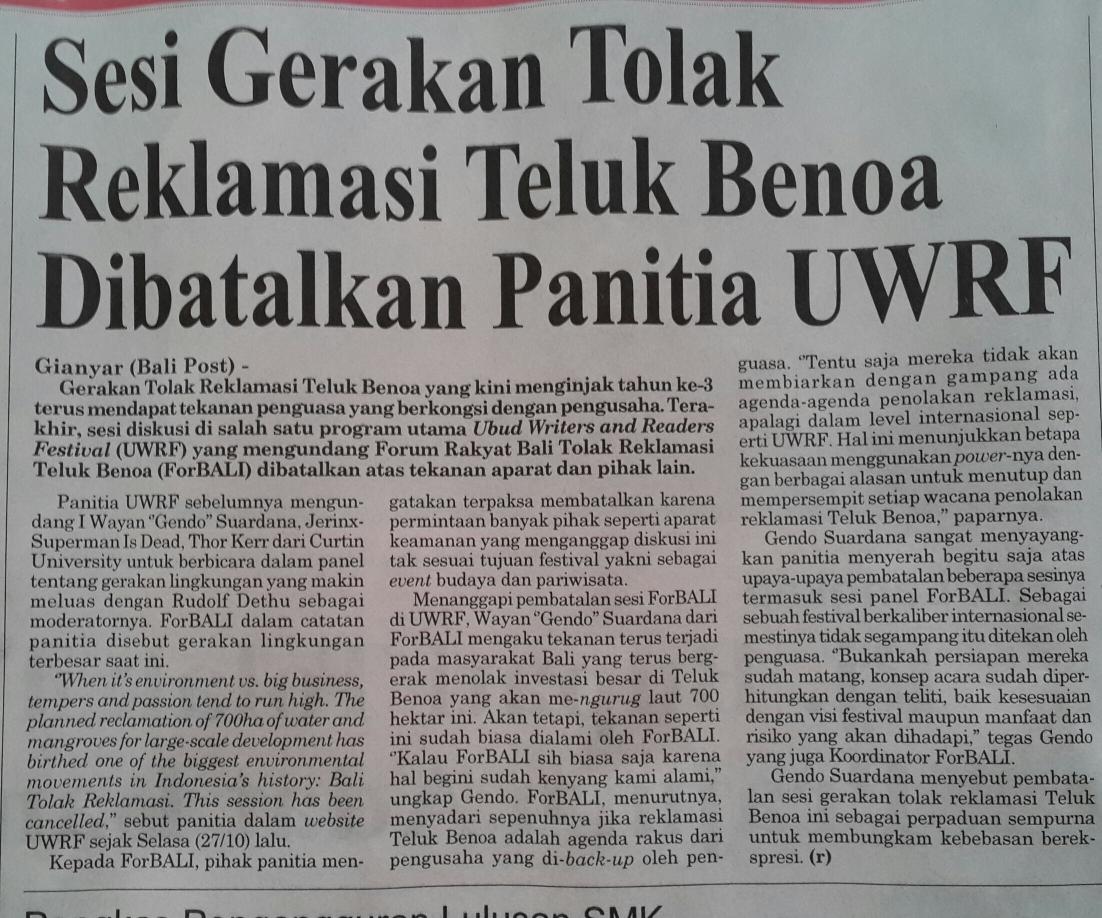 Semakin ditekan, kami akan semakin MELAWAN, Karena kami tidak sudi berunding dengan maling berkedok investor!