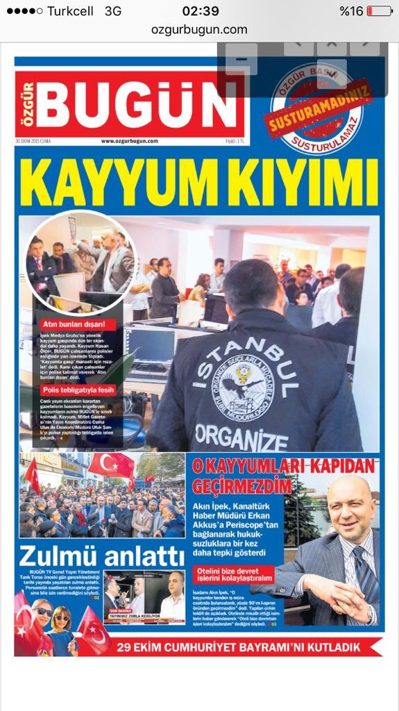 GÜZEL İNSANLAR MİLLETİN GAZETESİ VE ÖZGÜR BUGÜN RT yi FAZLASIYLA HAK EDİYOR

<a href="/34fuzuli34/">Yusuf Yüzlü</a> @gonul_insani_ <a href="/ihsanylmz/">Ihsan Yilmaz, ihsanylmz.bsky.social</a>