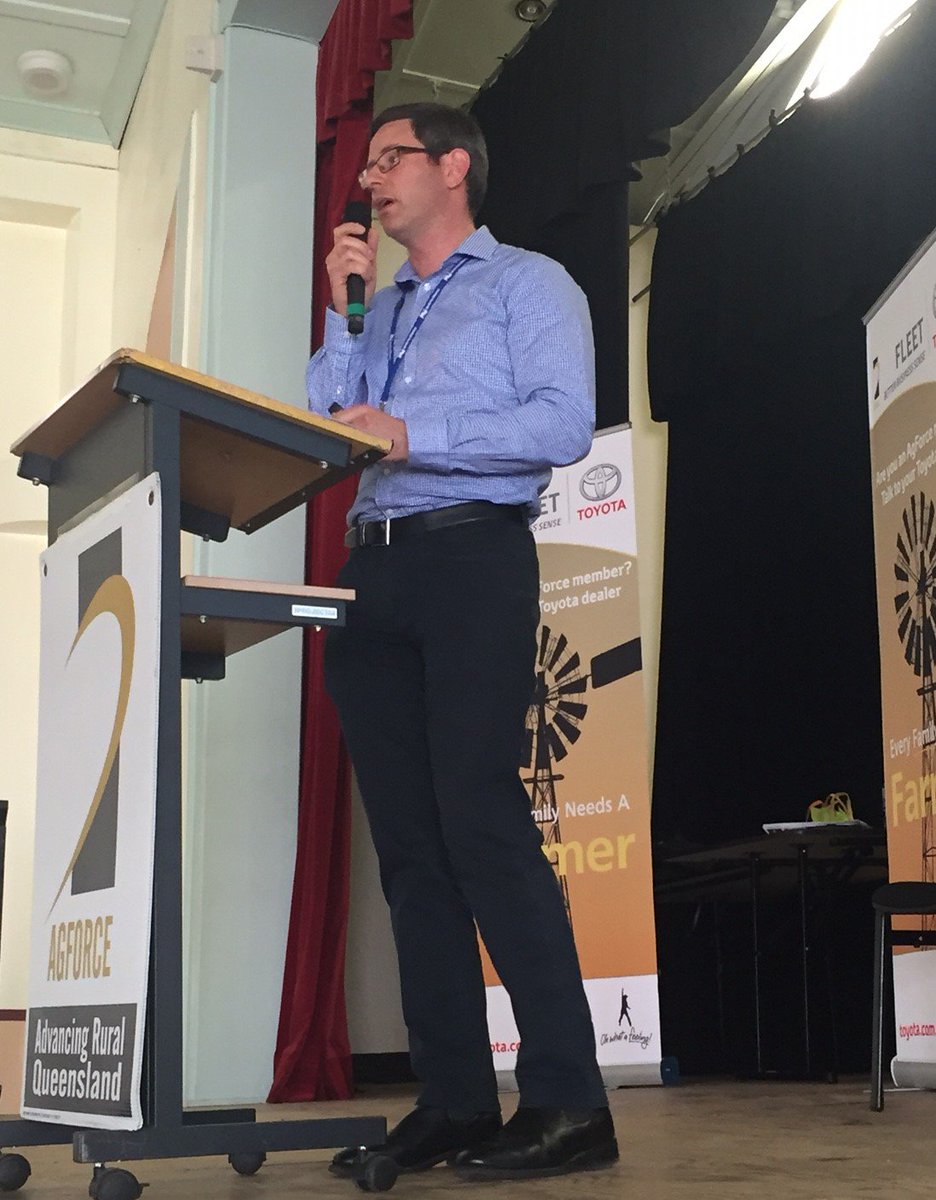 AgForceQLD's tweet photo. Senior Policy Advisor Dr Dale Miller talks foreign investment in QLD broadacre agriculture #AgForceStateConf https://t.co/Yy55uvtAGP