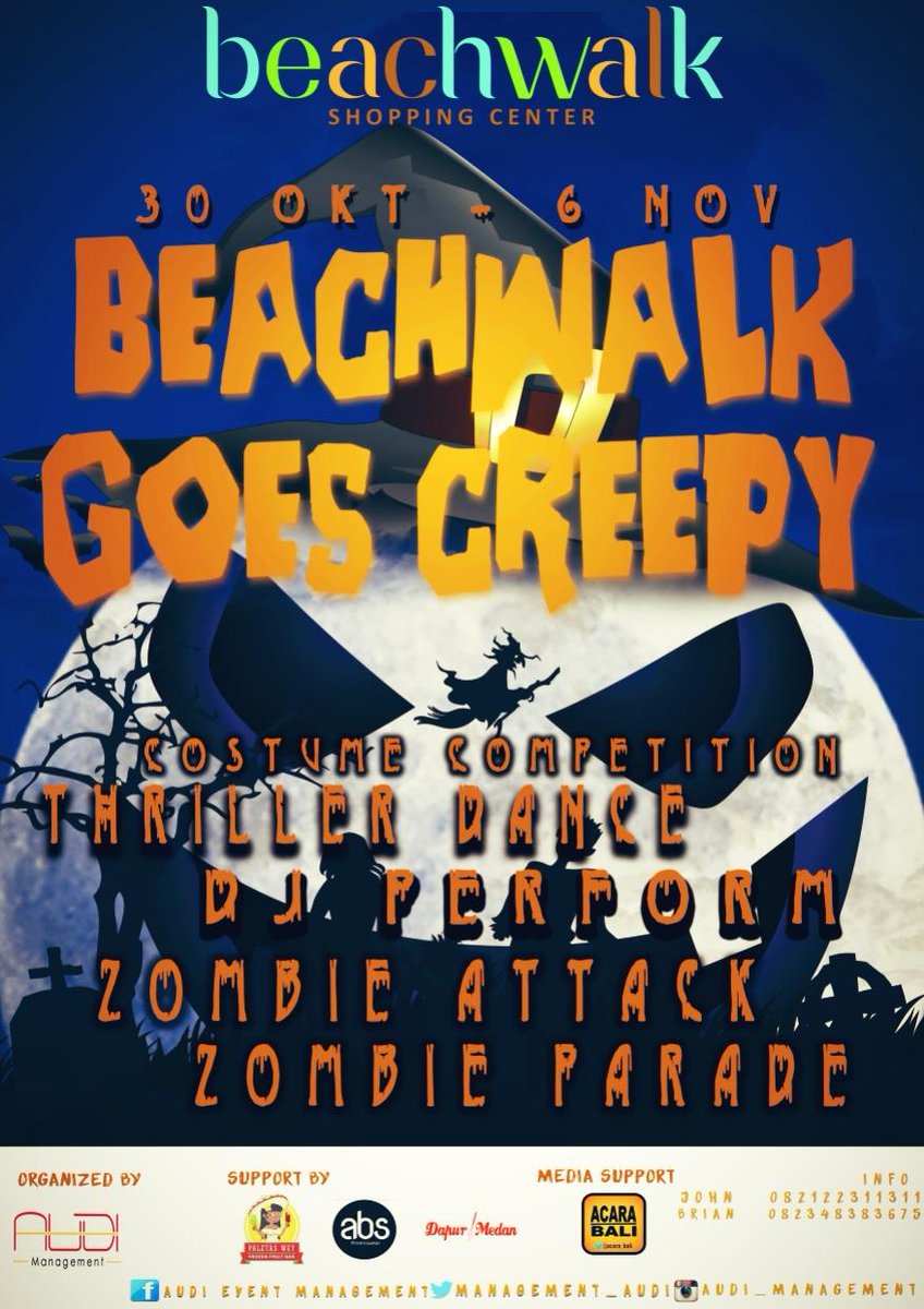 management_audi's tweet photo. Today - BEACHWALK GOES CREEPY @beachwalk_bali , open exhibition 30 oct - 6 nov || organized by @management_audi https://t.co/kEJcHa3Gwg