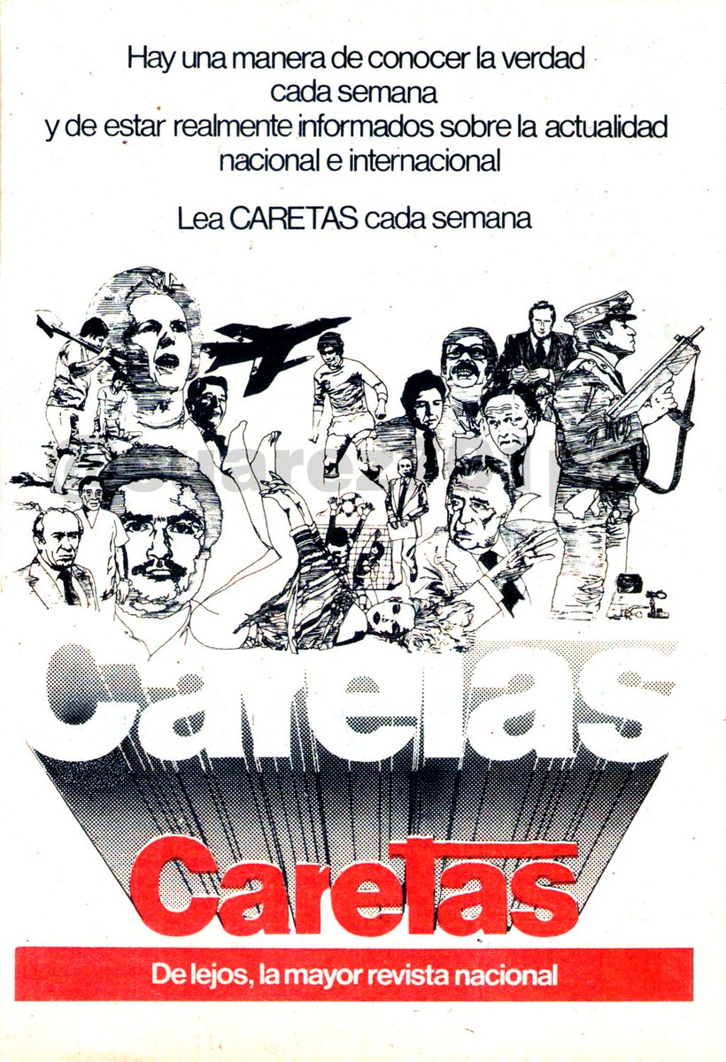 avndsuarpe's tweet photo. @Caretas ¡Feliz 65º Aniversario! (Recuerdo publicitario: Afiche de abril de 1983 difundido en medios impresos) https://t.co/ICSURBfBLU
