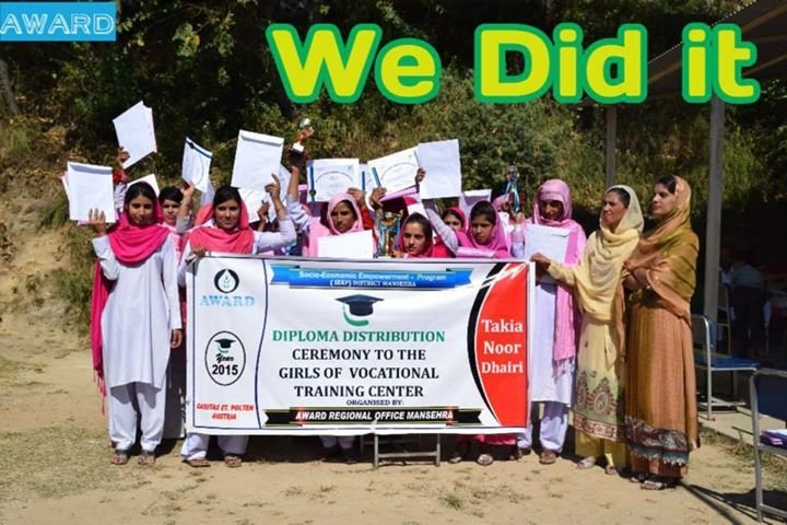 AwardPakistan's tweet photo. 187 uneducated girls got the diplomas after passing a one year Vocational Training Course in  Mountains of Pakistan https://t.co/K2bwGsrAGz
