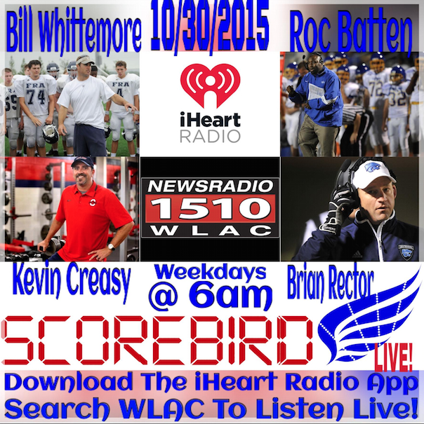 ScorebirdLIVE's tweet photo. #WALL2WALLCOACHES 6:30 Brian Rector @CHSCougarsFB vs Henry County @CoachCreasy_OHS @OaklandRCS vs Smyrna! @1510wlac! https://t.co/Wly6CGqKB4
