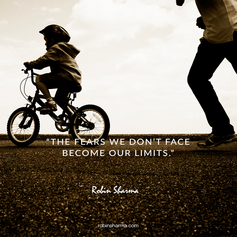 RobinSharma's tweet photo. The fears we don’t face become our limits. https://t.co/y834qlmNhl