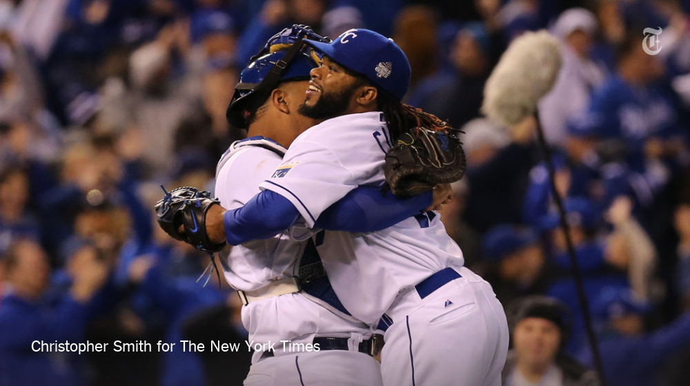 nytimes's tweet image. The Royals are like that persistent dog that chews and chews and chews nyti.ms/1He7Ido