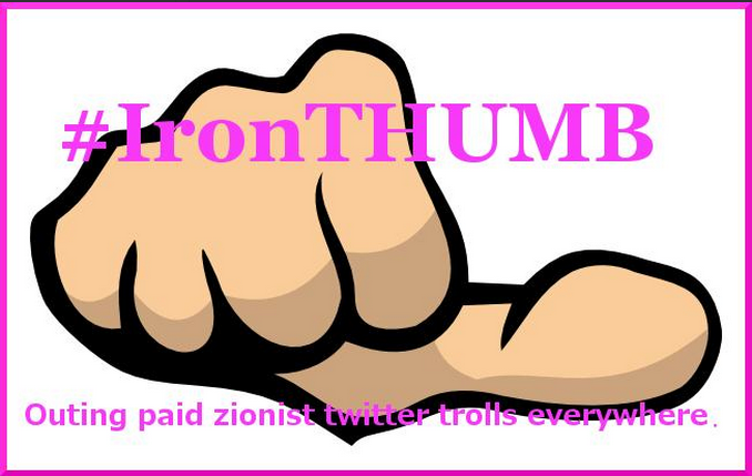 QCpal's tweet photo. #BDS #BOYCOTTisrael
#IronTHUMB intercepted& blocked another #hasbaRAT sayan from #TrollAVIV:
>>> @cosmiksoup1 <<< https://t.co/RQX8pYRkxd