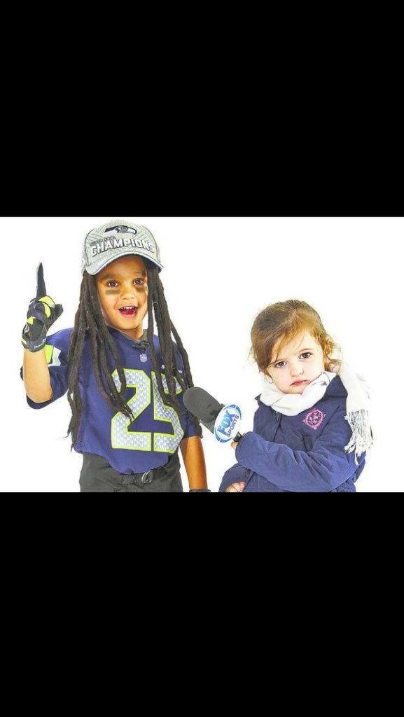 ErinAndrews's tweet photo. Mine too RT @LndsPatterson: Still my favorite Halloween costume. @ErinAndrews @RSherman_25. https://t.co/3lkV1M06LK