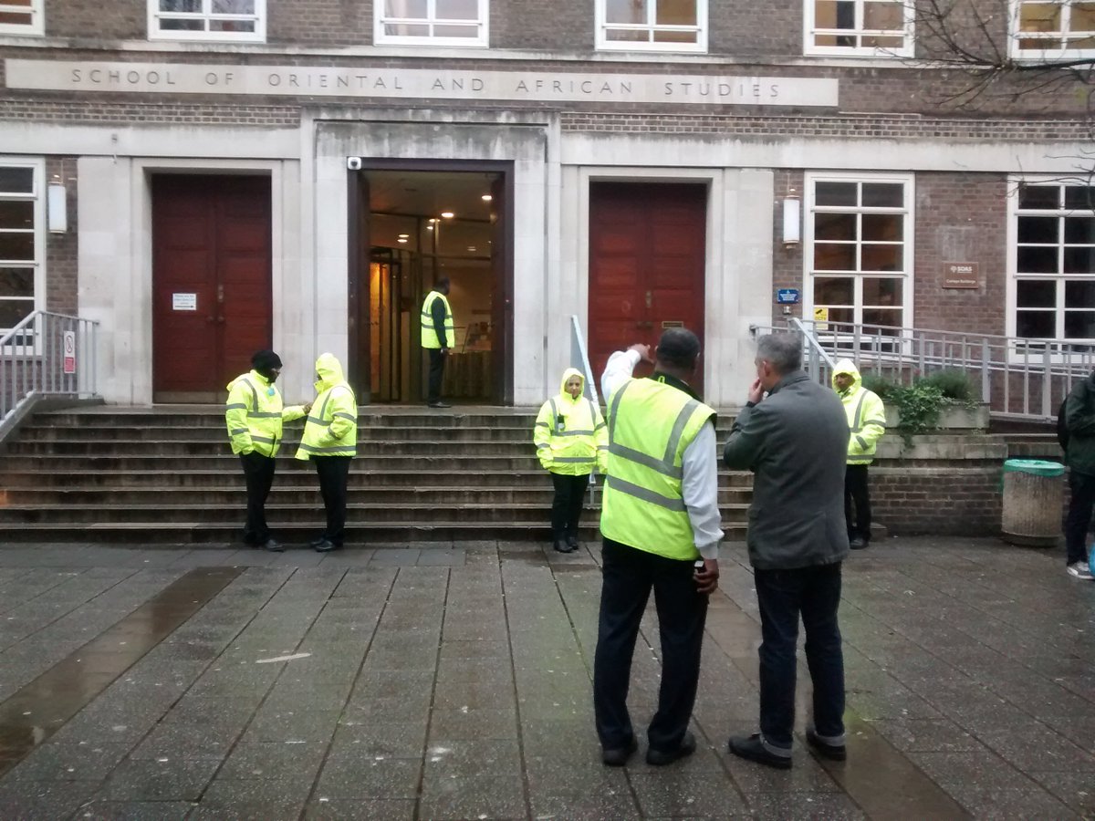 occupySOAS2015's tweet photo. @ValerieAmos hired 24hr security for £2400 p/day to harass students at Brunei Suite. Today there are 6 more security https://t.co/epQhIvcFS8