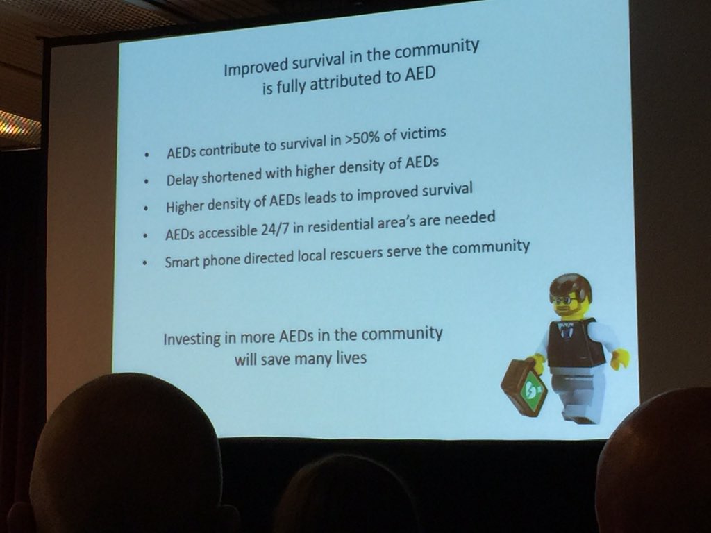 aus_roc's tweet image. Prof Koster: Investing in AEDs in the community is essential to improving survival #erc15prague